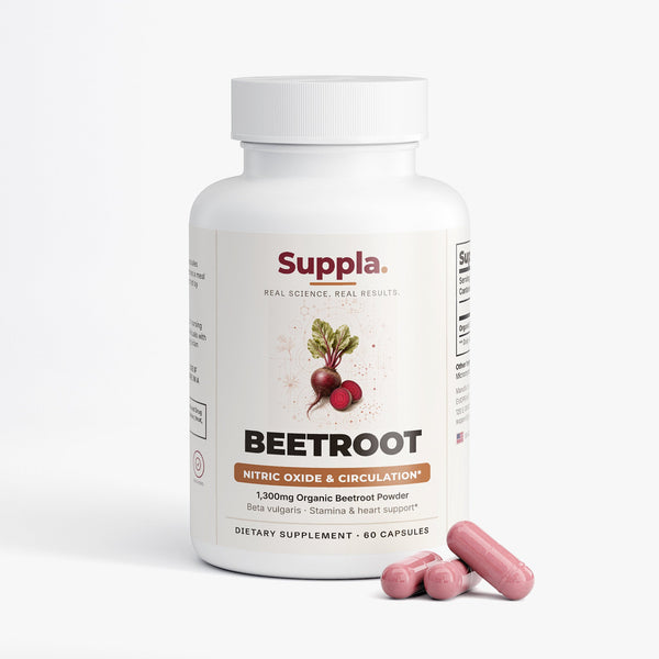 Suppla Beetroot supplement bottle