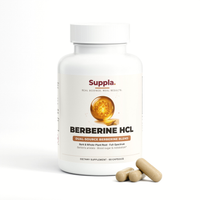 Suppla Berberine HCL, Dual-Source Berberine Blend, Blood Sugar & Metabolism, 60 capsules bottle