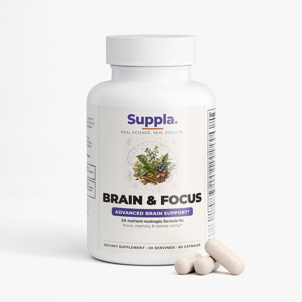 Suppla Brain & Focus supplement bottle