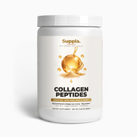 Suppla Collagen Peptides, grass-fed hydrolyzed Type I and III, skin hair nails and joints, 30 servings tub