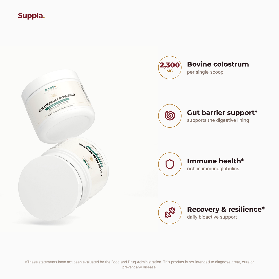 Suppla Colostrum key benefits and dose