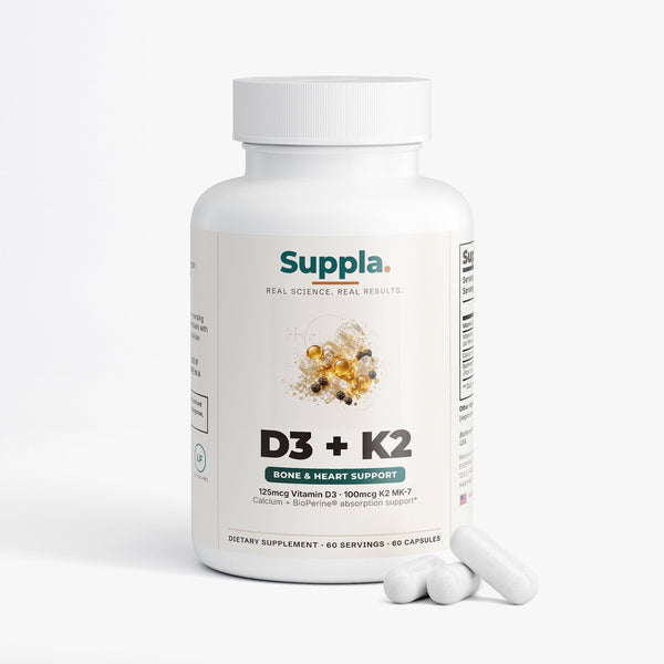Suppla D3 + K2 Bone & Heart Support supplement bottle