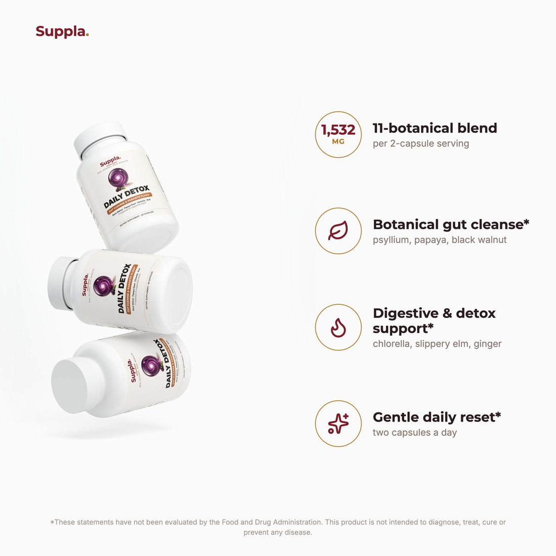 Suppla Daily Detox key benefits and dose
