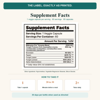 Suppla Digestive Enzymes Supplement Facts and suggested use