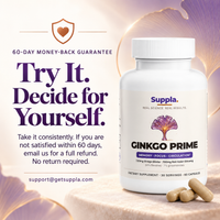 Suppla Ginkgo Biloba and Ginseng 60-day money-back guarantee