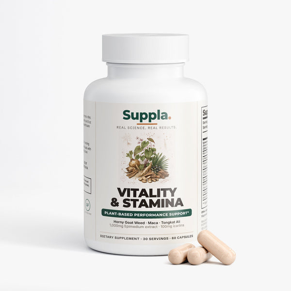 Suppla Vitality & Stamina supplement bottle