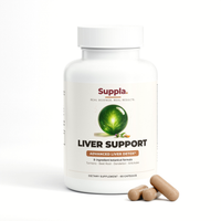 Suppla Liver Support, Advanced Liver Detox, 8-ingredient botanical formula, 60 capsules bottle