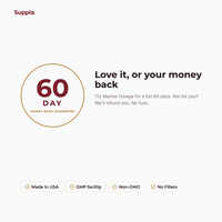 Suppla Marine Omega 60-day money-back guarantee and quality badges