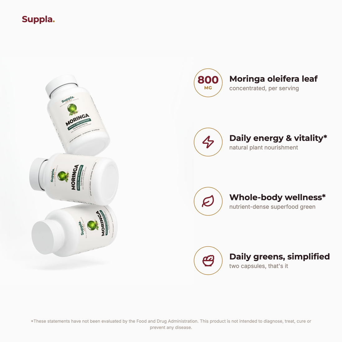 Suppla Moringa key benefits and dose