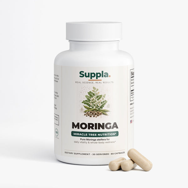 Suppla Moringa supplement bottle